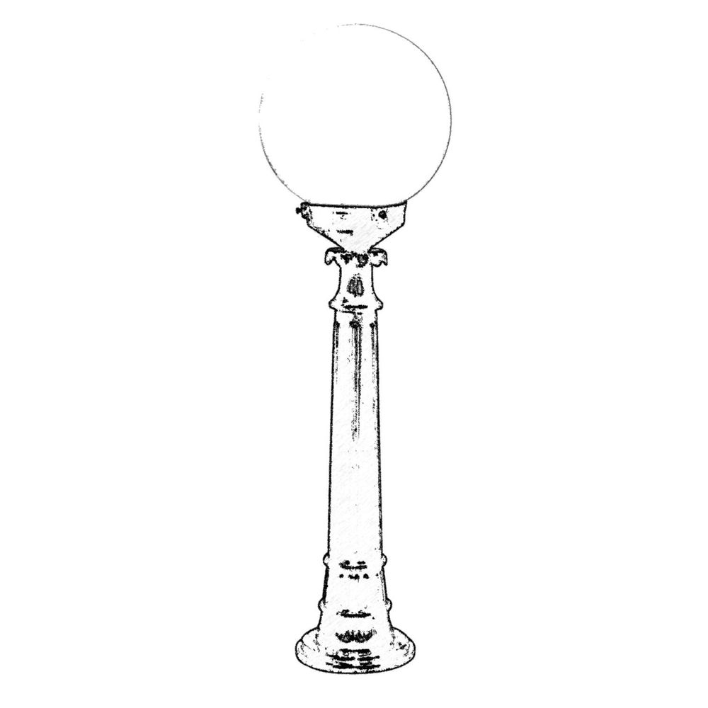 Vanjska podna lampa u crno-bijeloj boji BSU-68160-BSY-M3-BOP slika 2