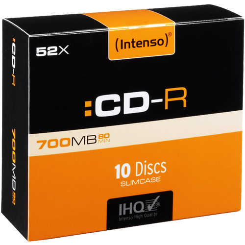 (Intenso) CD-R 700MB (80 min.) pak. 10 komada Slim Case - CD-R700MB/10Slim slika 1