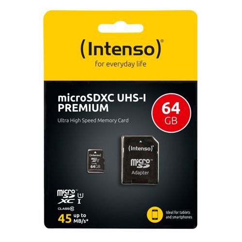 Intenso 64GB microSDXC UHS-I Class 10 Premium memorijska kartica slika 3