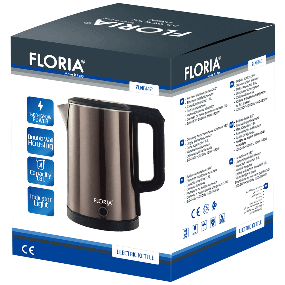 Floria Kuhalo za vodu, zapremina 1.8 l, 1500-1650 W - ZLN6142 slika 2