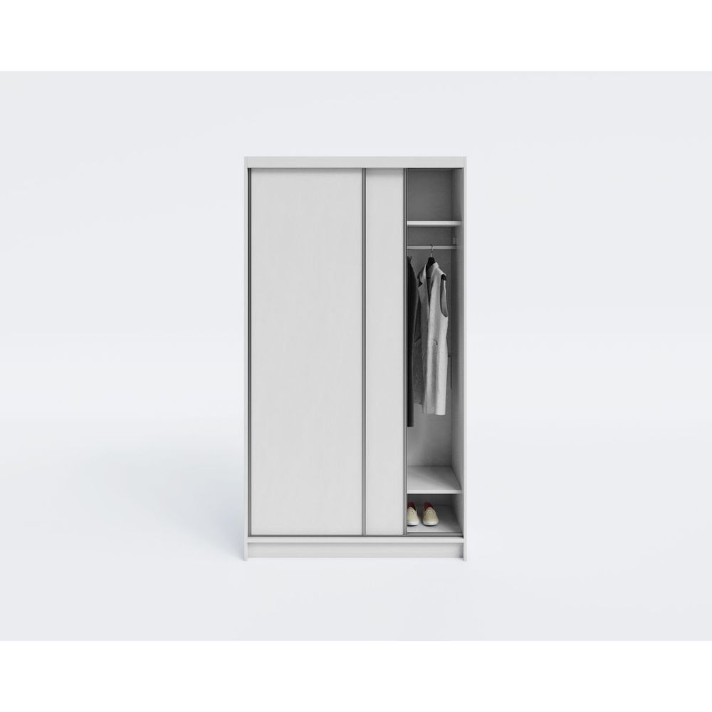 Ormar DENVER 120 sa kliznim vratima 218x120x60cm, Bijeli slika 1