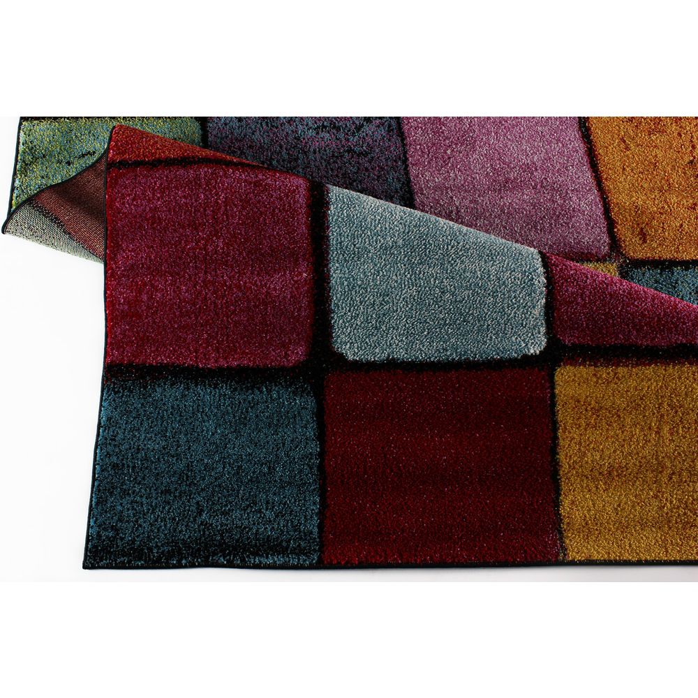 TANKI Tepih Renkli Kare Multicolor (140 x 200 cm) slika 8