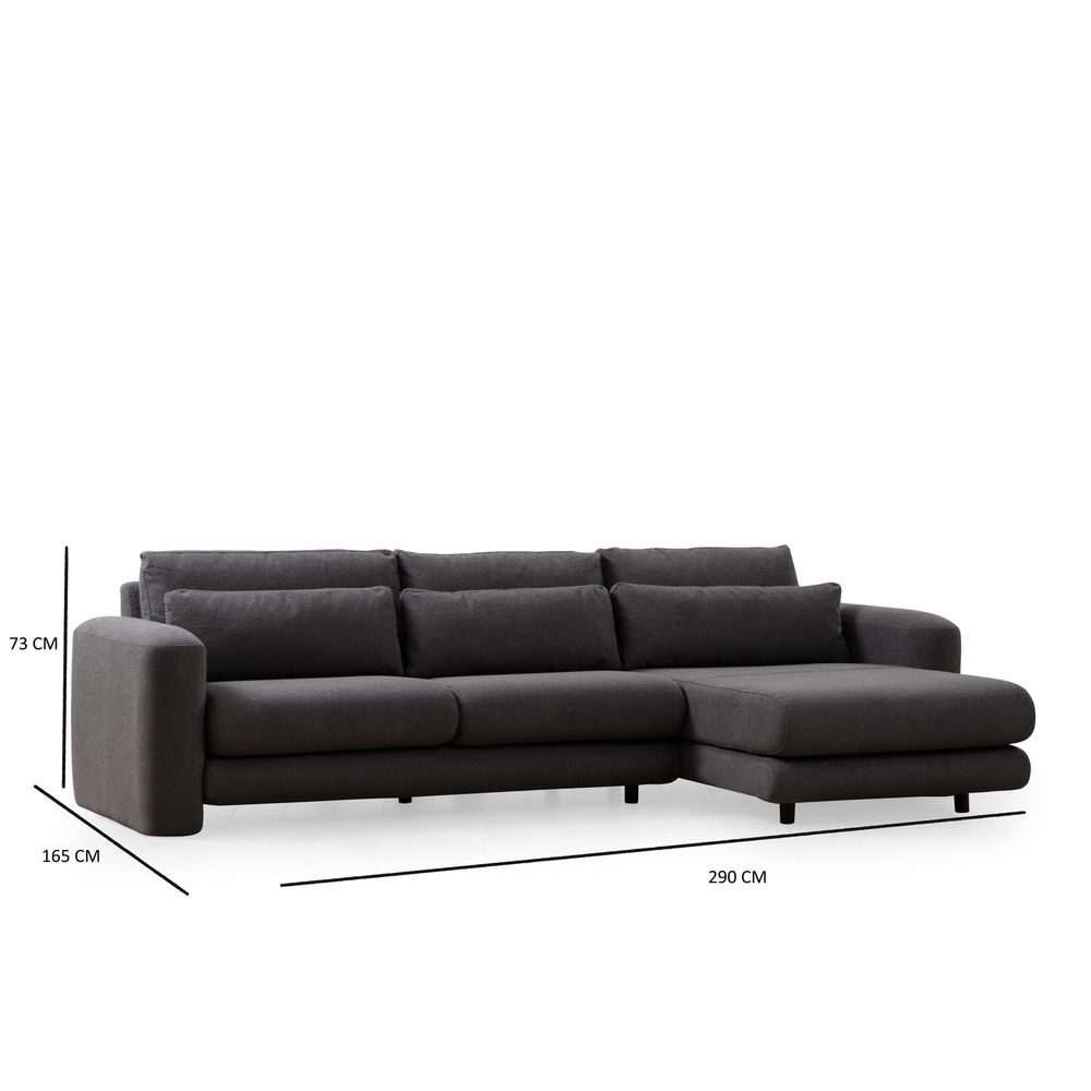 Ugaona Sofa Lily Corner Right u Sivoj Boji slika 10