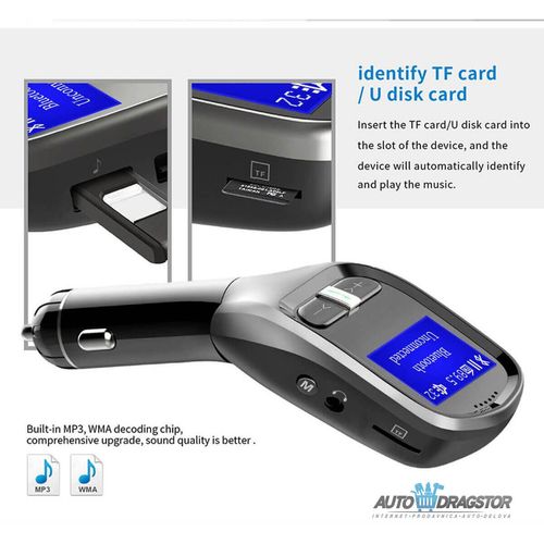 FM PREDAJNIK (TRANSMITER), USB PUNJAČ, 2 USB ULAZA, BLUETOOTH 5.0, MP3/WMA slika 10