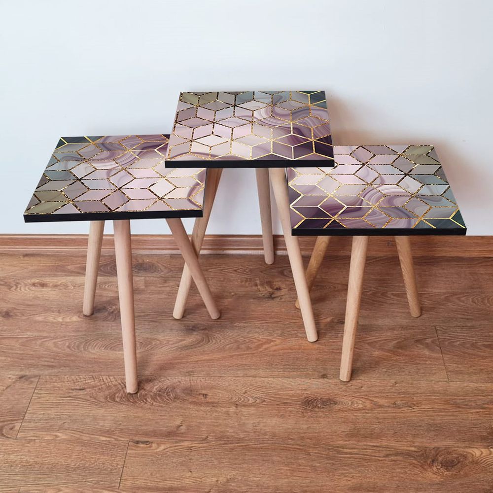 Nesting Table 3Shp275 - Višenamjenski Set Stolova (3 Komada) slika 1