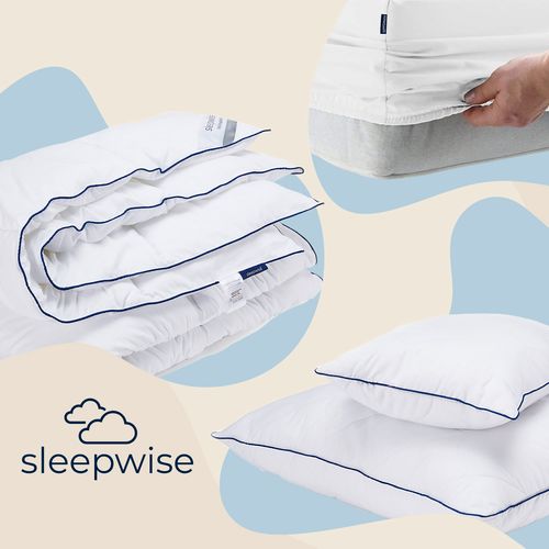 Sleepwise Soft Wonder-Edition posteljina, Bijelo / Svjetlo Siva slika 12