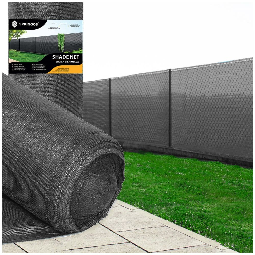 Mreža za sjenjenje, svijetli antracit, 140 g/m², 1,5 × 50 m + 200 vezica slika 11