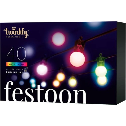 Twinkly, Festoon pametne lampice, višebojno izdanje, 40L G45, BT + WI-FI slika 2