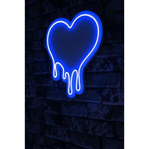 Wallity Ukrasna plastična LED rasvjeta, Melting Heart - Blue