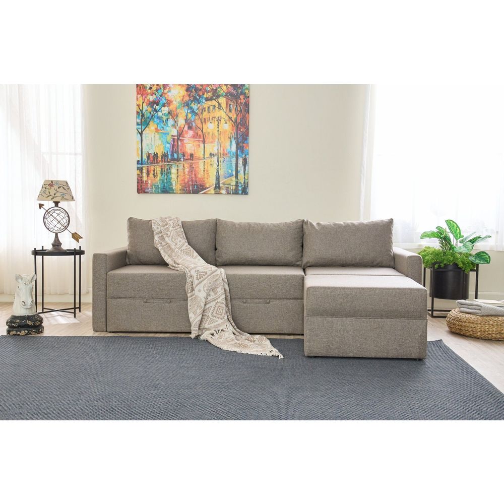 Krevetna ugaona sofa Aqua (Chl Left + 2R) – siva slika 2