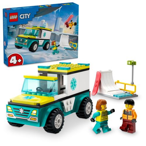 LEGO® CITY 60403 Hitna pomoć i snowboarder slika 4