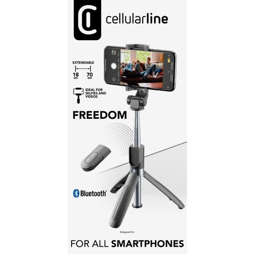 Cellularline Bluetooth selfie stick tripod crni slika 7