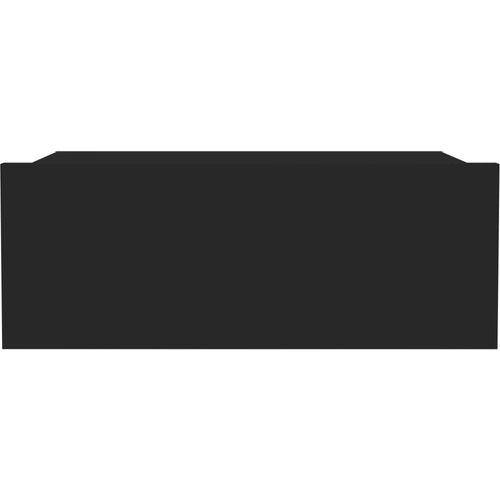 Viseći noćni ormarić visoki sjaj crni 40x30x15 cm od iverice slika 4