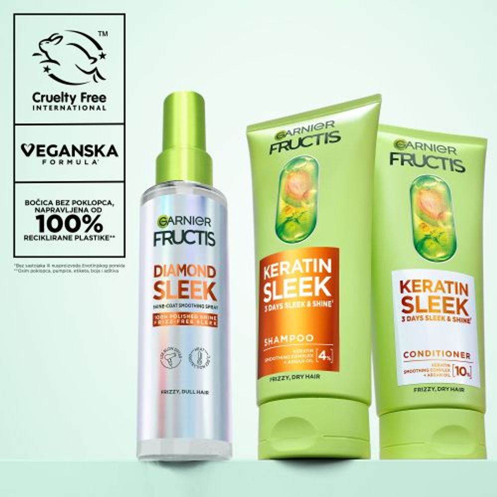 Garnier Fructis Keratin Sleek Maska za nezaglađenu suhu kosu 370ml slika 2