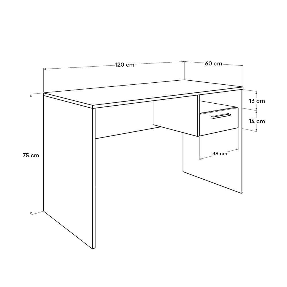 Walnut Study Desk Cms-510-Oo-1 slika 12