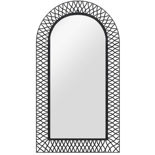 Vrtno zidno ogledalo s lukom 60 x 110 cm crno slika 13