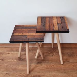 Nesting stolovi 2Shp356 - (2 komada) - boje: smeđa