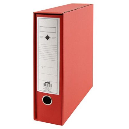Registrator s kutijom A4, 8 cm, Eko, Orbi, crveni slika 2