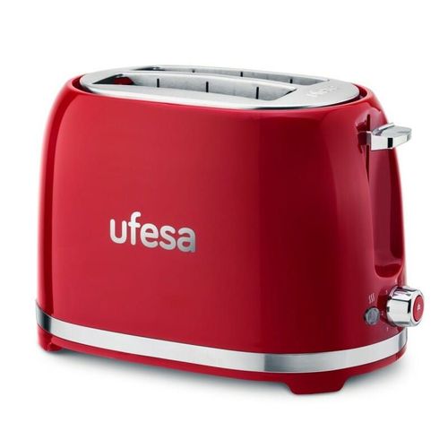 Ufesa Classic PinUp Toster u crveno-bijeloj boji s dva utora 850W slika 1