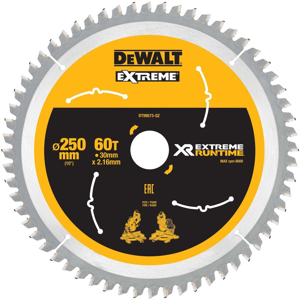Dewalt list za poteznu pilu 250mmx30mm 60T FLEXVOLT DT99573 slika 1