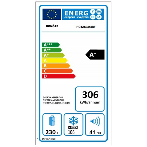 Končar kombinirani hladnjak HC1A60348BF slika 3