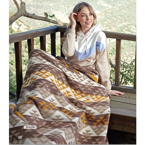 Ćebe ECO BLANKET 150x200 - 21142c - Brown Orange slika 1