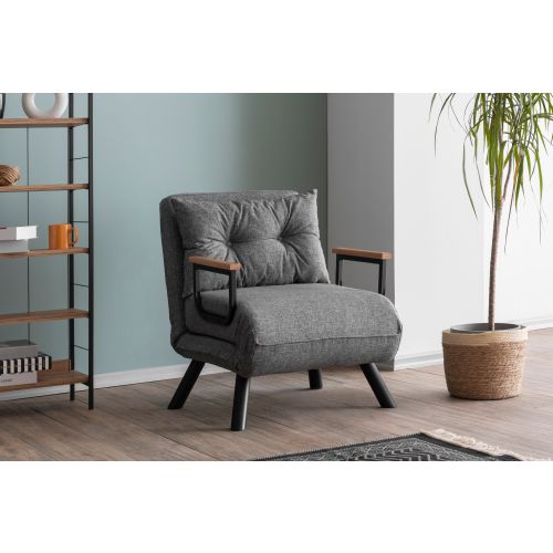 Atelier Del Sofa Naslonjač, Sando Single - Light Grey slika 2