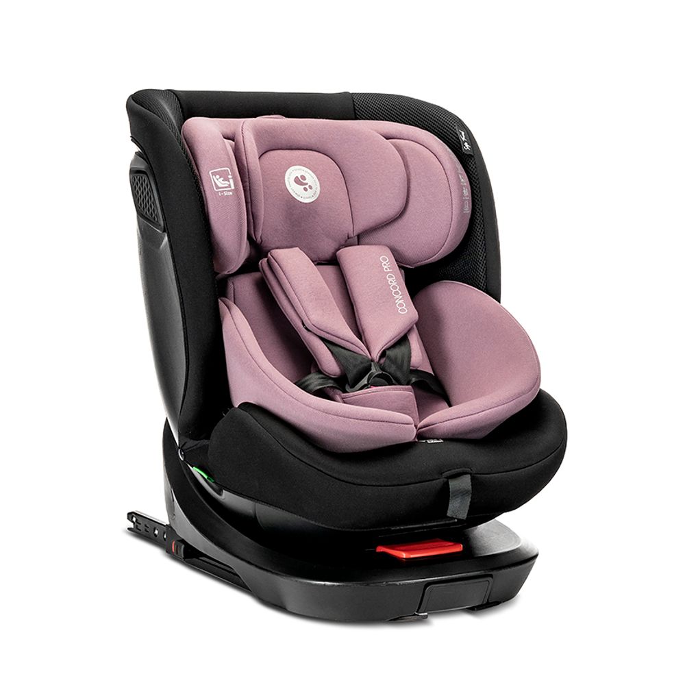 Lorelli Autosjedalica Concord Pro 360° i-Size 40-150 cm Isofix + Jastuk za putovanje, Pink slika 2