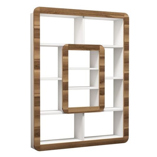 Woody Fashion Polica za knjige, Orkide - White, Walnut slika 3