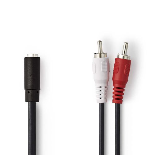 Adapter NEDIS, 3.5mm TRS (Ž) na 2x RCA (M), blister slika 1