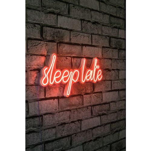 Wallity Ukrasna plastična LED rasvjeta, Sleep Late - Red slika 1