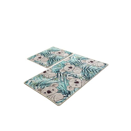 Koala - Green Multicolor Bathmat Set (2 Pieces) slika 2