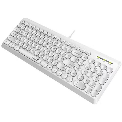 GENIUS tastatura Slimstar Q200, žičana, RETRO, USB, bela slika 1