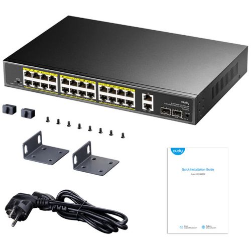 Cudy GS1026PS2 24-Port Gigabit PoE+ Switch with 2 Uplink Gigabit Ports and 2 Gigabit SFP Slots 300W slika 7