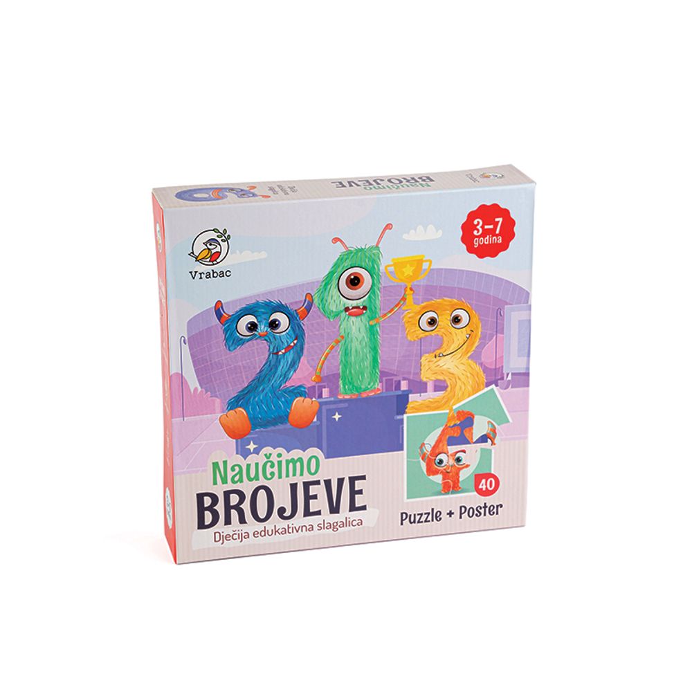 Vrabac Astra puzle Naučimo brojeve slika 1