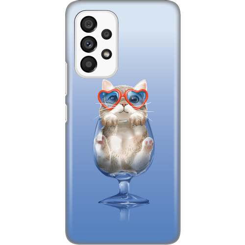 Maska Silikonska Print za Samsung A536B Galaxy A53 5G Funny Cat slika 1