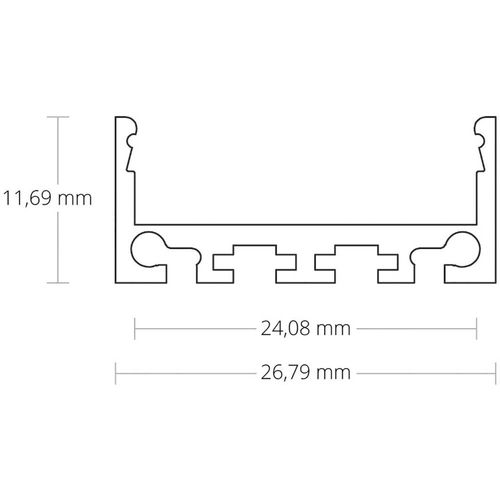 TRU COMPONENTS  TRU-PN4/C10/E43/KL/80  TRU-PN4/C10/E43/KL/80  profil              aluminij  (D x Š x V) 800 x 27 x 13 mm    1 St. slika 4