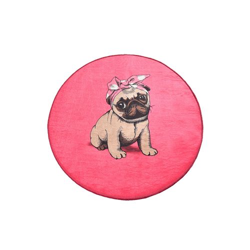 Colourful Cotton Prostirka kupaonska Pink Pug Djt (100 cm) slika 2