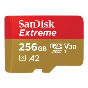 Memorijska kartica SANDISK Extreme microSDXC 256GB + SD Adapter, SDSQXAV-256G-GN6MA