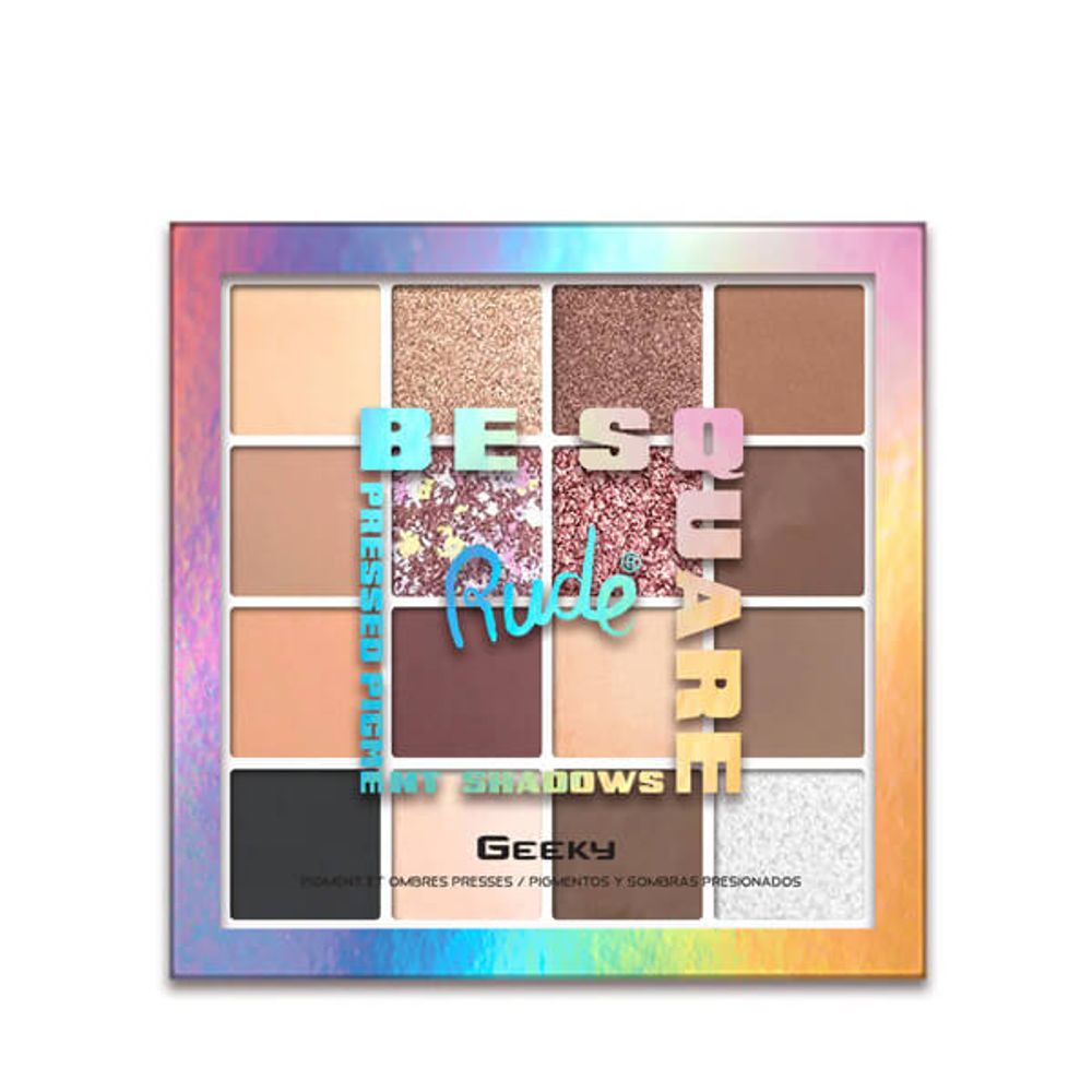 Rude Be Square paleta sjena za oči Geeky slika 1