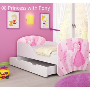 Dječji krevet ACMA s motivom + ladica 180x80 cm - 08 Princess with Pony