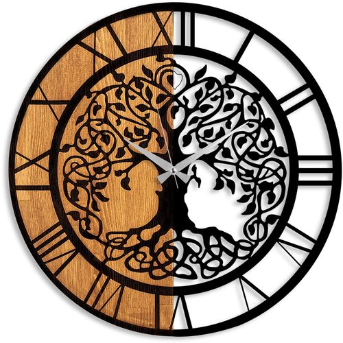 Wallity Wooden Clock - 64 Walnut
Black Decorative Wooden Wall Clock slika 5