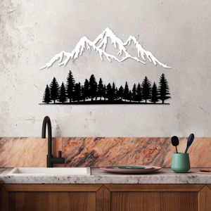 Nature And Mountain - 4 Black
White Decorative Metal Wall Accessory