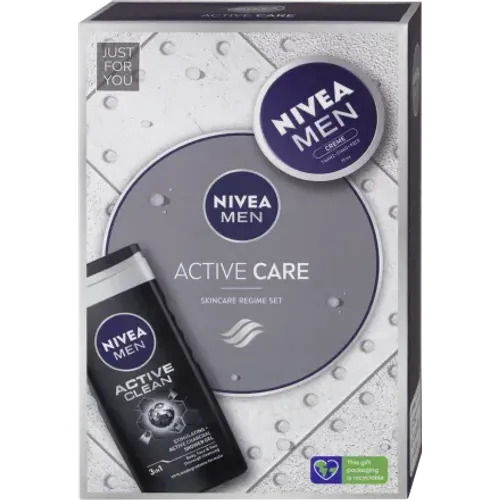 Nivea Men poklon set Activ Clean ( gel za tuširanje 250ml + krema za lice, tijelo i ruke ) slika 1