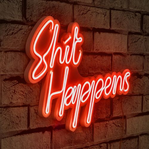 Shit Happens - Red Red Decorative Plastic Led Lighting slika 1