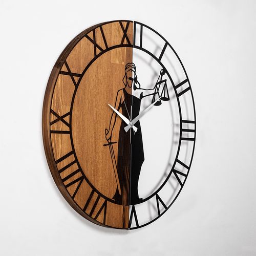 Wallity Ukrasni drveni zidni sat, Wooden Clock - 78 slika 6