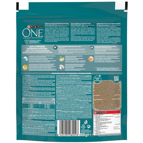 PURINA ONE® Hrana za mačke bogata lososom Adult 800g slika 2