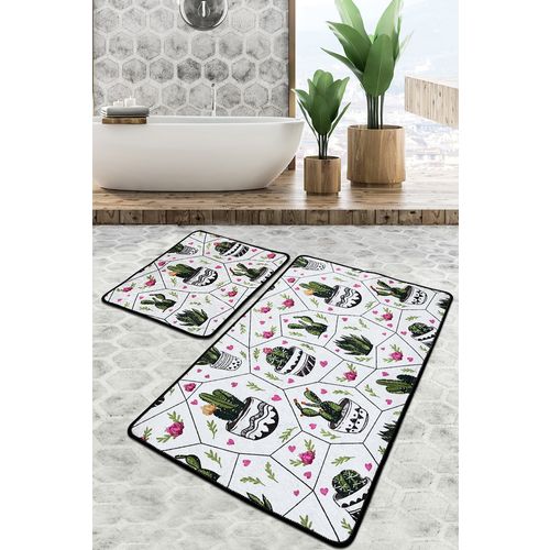 Glauce Djt Multicolor Bathmat Set (2 Pieces) slika 1