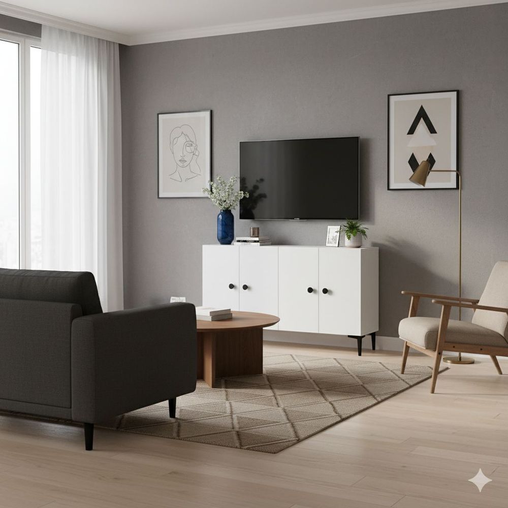 Konzola Pella 120 u bijeloj boji slika 4