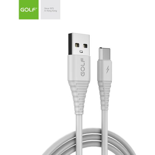 USB kabl na Tip C usb 1m GOLF GC-64t beli slika 1